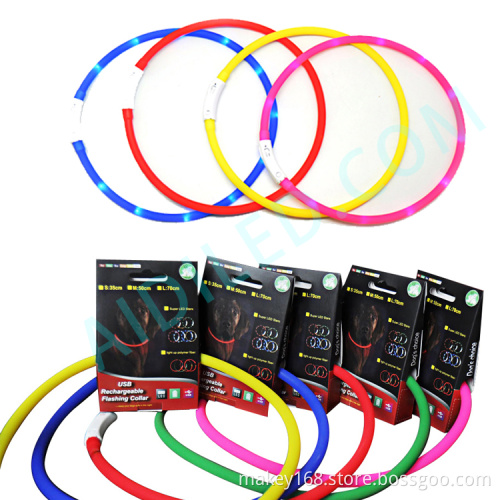 Glow In Dark Led Dog Collars Light Rechargeable Waterproof
